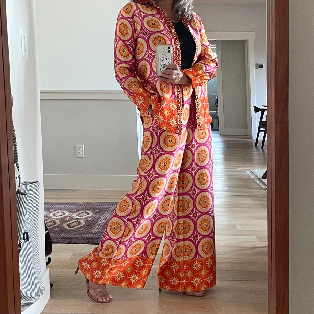 Harlow 1960 2-Piece Satin Pants Set